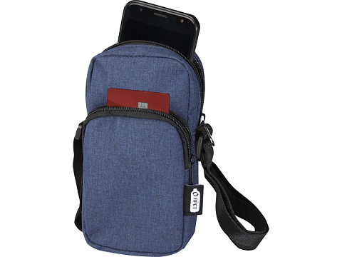 Сумка для телефона Ross из переработанного материала, синий navy - рис 4.