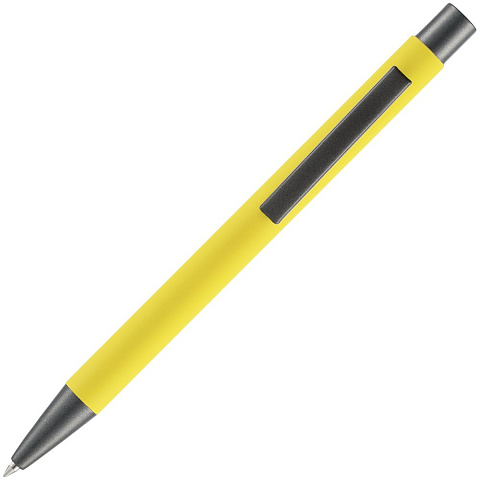 Ручка шариковая Atento Soft Touch, желтая - рис 4.