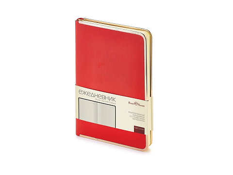 Ежедневник А5 недатированный Chelsea, красный (золотистый кант и срез) (Р) - рис 7.