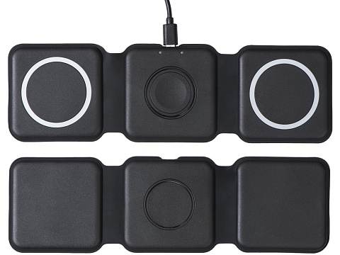 Беспроводное зарядное устройство 3-в-1 Road, 15 Вт, черный - рис 11.