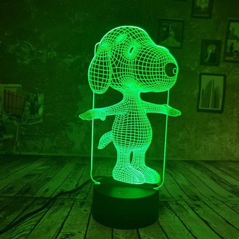 3D лампа Снупи - рис 3.