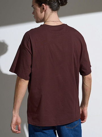 Футболка Oversize Premium, коричневая (шоколад) - рис 3.