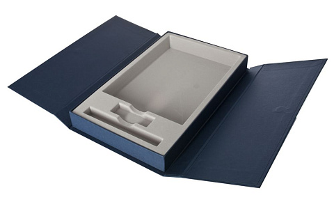 Коробка Three Part под ежедневник, флешку и ручку, синяя - рис 2.