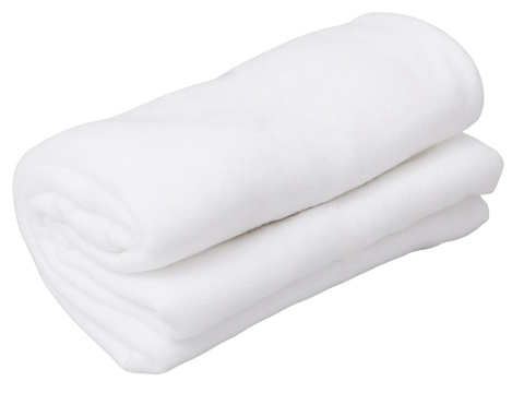 Подарочный набор: кукла фарфоровая, плед флисовый, синий/белый - рис 5.