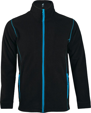 Куртка мужская Nova Men 200, черная с ярко-голубым - рис 2.