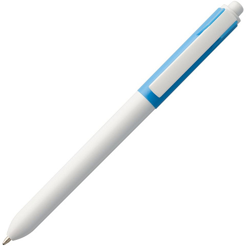 Ручка шариковая Hint Special, белая с голубым - рис 4.