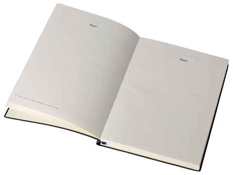 Бизнес блокнот Supreme с вставкой из софт-тача, гибкая обложка, 128 листов, синий - рис 9.