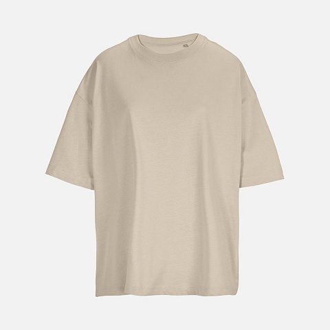 Футболка оверсайз женская Boxy Women, бежевая (льняная)