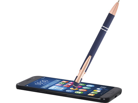 Nanna шариковая ручка с отделкой из розового золота - Синий (черные чернила) - рис 5.