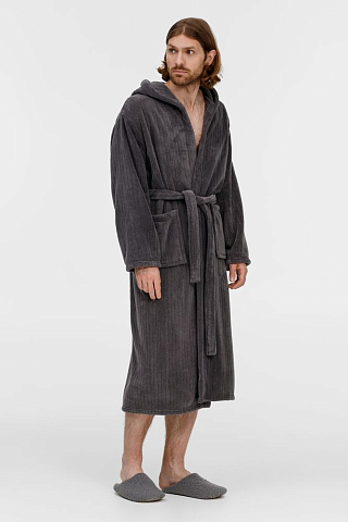 Халат флисовый Magic Mantle, темно-серый - рис 6.