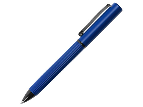 Набор блокнот в гибкой обложке А5 и металлическая шариковая ручка Nabokov, синий - рис 10.