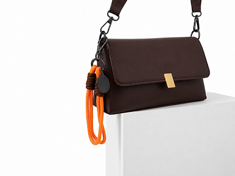 Брелок-браслет Bohemian, оранжевый/шоколадный - рис 5.
