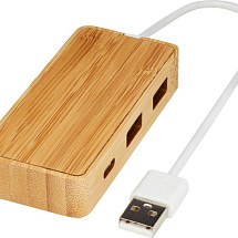 USB-концентратор Tapas из бамбука, натуральный