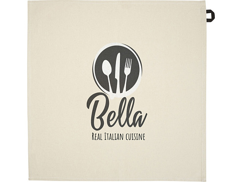 Alora кухонное полотенце из переработанного хлопка плотностью 200 г/м² - сплошной черный - рис 3.