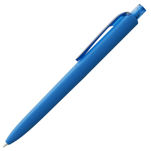Ручка шариковая Prodir DS8 PRR-T Soft Touch, голубая - рис 3.