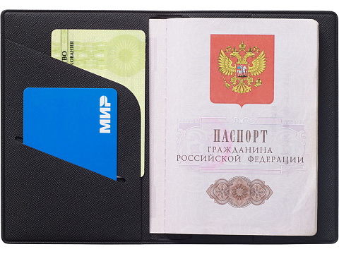 Обложка для паспорта Favor, черная - рис 4.