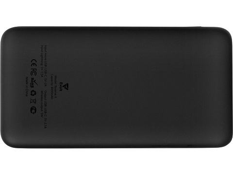 Внешний беспроводной аккумулятор с подсветкой лого Reserve X. 8000 mAh, черный - рис 11.