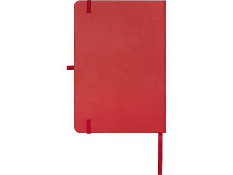 Teak блокнот А5 из переработан. материала в твердой обложке с линован. страницами - Красный - рис 3.