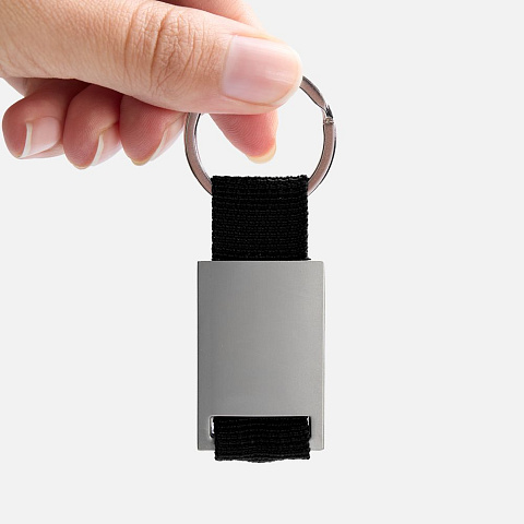 Брелок Inlet с тканевой вставкой, черный - рис 5.