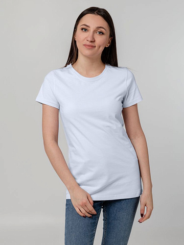Футболка женская T-bolka Stretch Lady, белая (холодный оттенок) - рис 6.