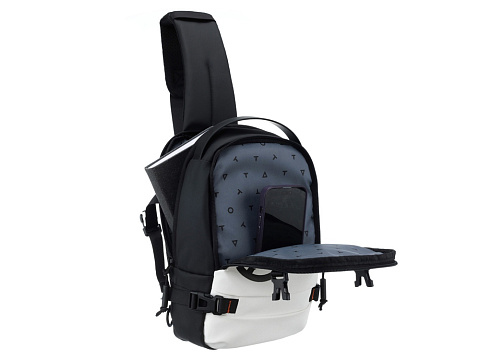 Рюкзак на одно плечо TORBER Xtreme, белый/чёрный, 20 х 8 х 31 см, 5л - рис 5.