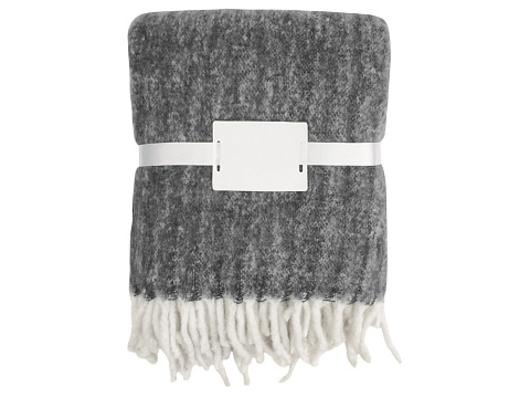 Плед Warmy с шерстью, темно-серый - рис 4.