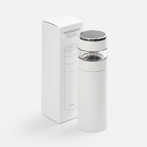 Смарт-бутылка с инфьюзером Thermory, белая - рис 7.