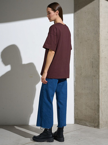 Футболка Oversize Premium, коричневая (шоколад) - рис 8.