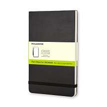 Записная книжка Moleskine Reporter (нелинованная), Pocket (9х14см), черный