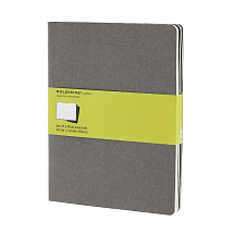 Записная книжка Moleskine Cahier (нелинованный, 3 шт.), ХLarge (19х25см), серый