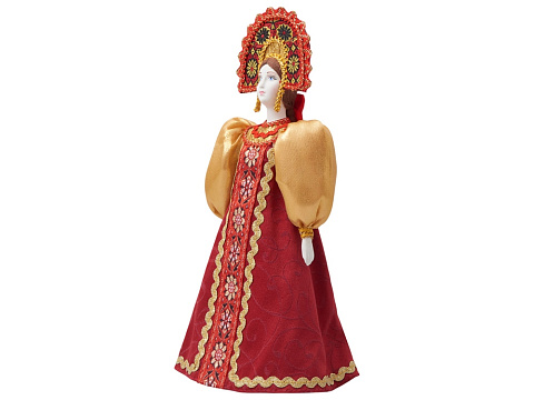 Подарочный набор: кукла фарфоровая, чай Малина с мятой, красный - рис 16.