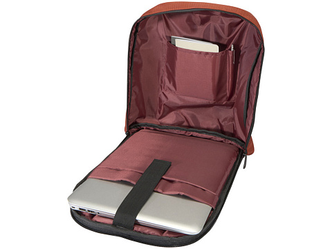 Рюкзак Luma для ноутбука с диагональю экрана 15 дюймов с защитой от кражи объемом 10 л из материала, переработанного по стандарту GRS - Brick - рис 5.