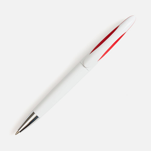 Ручка шариковая Nave, белая с красным - рис 3.