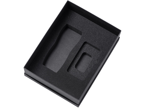 Подарочный набор c вакуумной термокружкой и повербанком С1, темно-синий - рис 3.