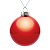 Елочный шар Finery Gloss, 10 см, глянцевый красный - миниатюра