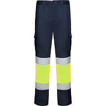 Брюки Daily stretch HV, нэйви/неоновый желтый