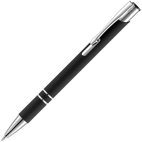 Ручка шариковая Keskus Soft Touch, черная - рис 2.
