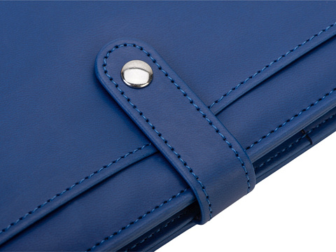 Блокнот-кошелек с сменным блоком А6 Wall Street, 64 листа, синий - рис 7.