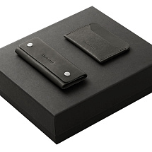 Подарочный набор Long River: картхолдер, ключница, черная коробка