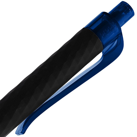 Ручка шариковая Prodir QS01 PRT-P Soft Touch, черная с синим - рис 7.