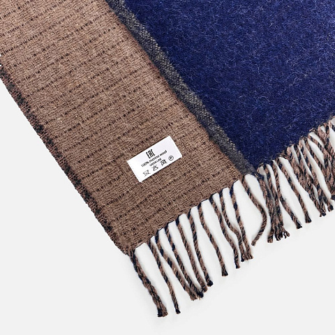 Плед Devika, синий с бежевым - рис 5.