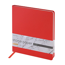 Еженедельник с каменной бумагой А5+ Carrara, красный