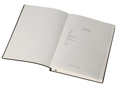 Бизнес блокнот Supreme с вставкой из софт-тача, гибкая обложка, 128 листов, черный - рис 5.