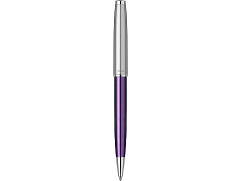 Шариковая ручка Parker Sonnet Essentials Violet SB Steel CT, цвет чернил black, перо: M, в подарочной упаковке. - рис 3.