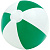 Надувной пляжный мяч Cruise, зеленый с белым - миниатюра