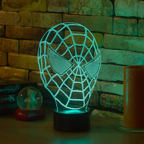 3D светильник Маска человека паука - рис 5.