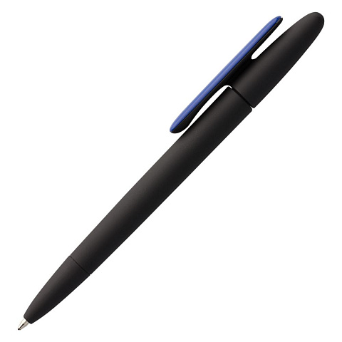 Ручка шариковая Prodir DS5 TRR-P Soft Touch, черная с синим - рис 3.