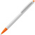 Ручка шариковая Tick, белая с оранжевым - миниатюра - рис 2.