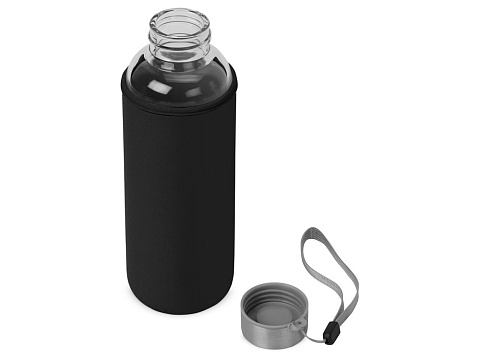 Бутылка для воды Pure c чехлом, 420 мл, черный - рис 2.