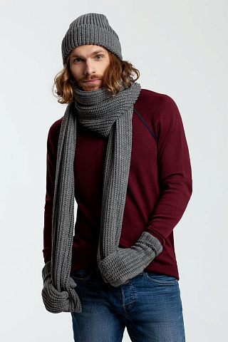 Варежки Nordkyn, серый меланж (эбонит) - рис 5.